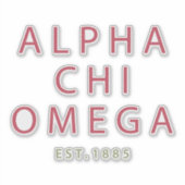 Alpha Chi Omega | Oost. 1885 Sticker (Voorkant)