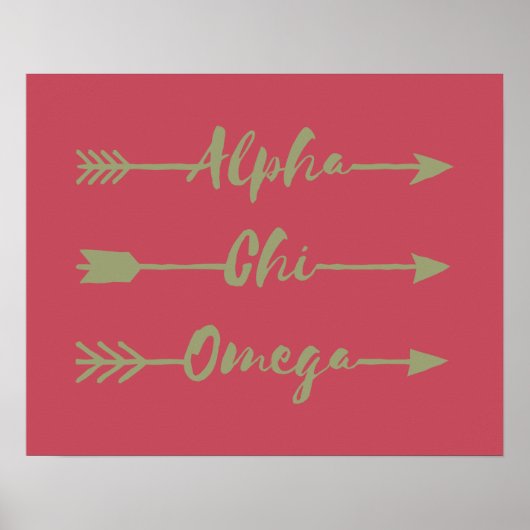 Alpha Chi Omega | Pijlen Poster (Voorkant)