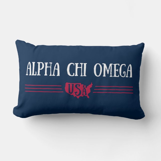 Alpha Chi Omega - Verenigde Staten Kussen (Voorkant)