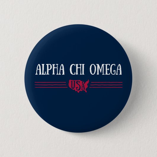 Alpha Chi Omega - Verenigde Staten Ronde Button 5,7 Cm (Voorkant)