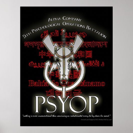 Alpha Company 5e PSYOP BN Poster (Devant)