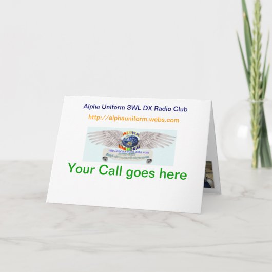 Alpha- Eenvormige Gevouwen Kaarten QSL (Voorkant)