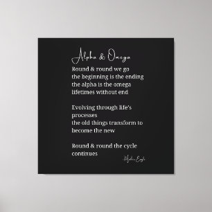 Alpha en omega gedicht canvas kunst muur decor