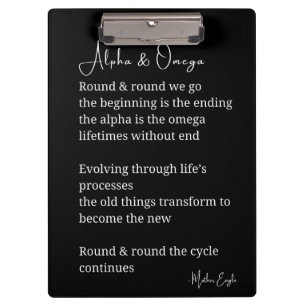 Alpha en omega gedicht muur kunst instant klembord