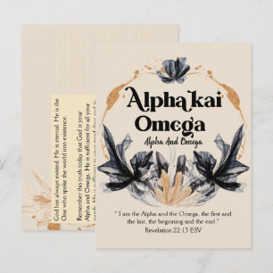 Alpha en Omega   Namen van de goddelijke Devotione Briefkaart