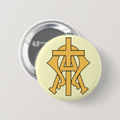 Alpha en Omega Ronde Button 5,7 Cm (Voorkant /achterkant)