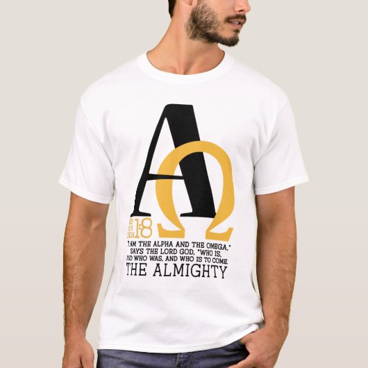Alpha- en Omega T-shirt (Voorkant)