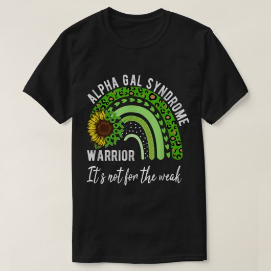 Alpha Gal Syndrom shirts sunflower rainbow awarene (Design voorkant)