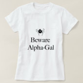 Alpha-gal T-Shirt (Design voorkant)
