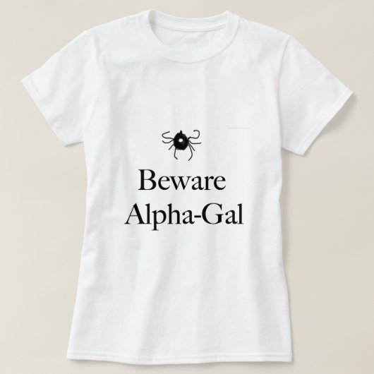 Alpha-gal T-Shirt (Design voorkant)