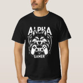 Alpha Gamer Wolf Controller T-shirt (Voorkant)
