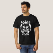 Alpha Gamer Wolf met Controller T-shirt (Voorkant volledig)