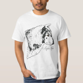 Alpha Gray Wolf Wildlife Illustratie T-shirt