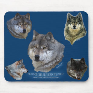 Alpha Grey Wolf Wildlife Supporter Collectie Muismat