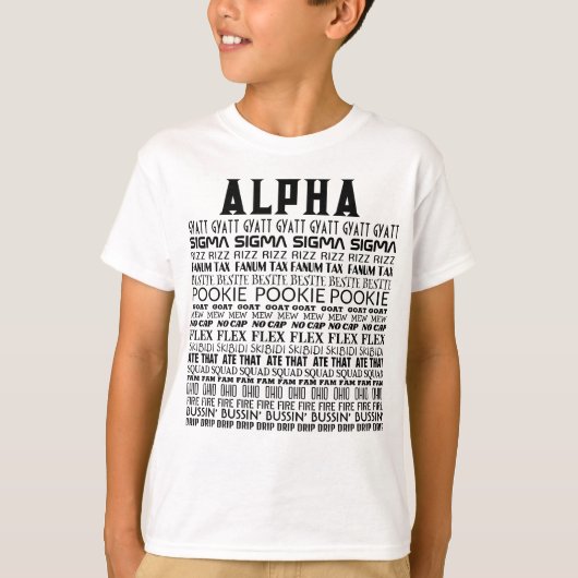 ALPHA GYATT SIGMA T-SHIRT POUR ENFANTS (Devant)