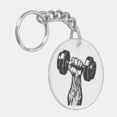 Alpha Lifter Sleutelhanger Spierontwerp (Voorkant Links)