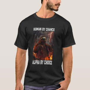 Alpha Luiaard Cringe Meme Grappige Cringy Dier T-shirt