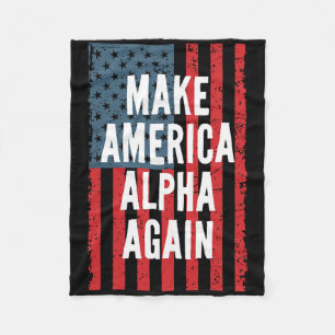 Alpha Make America Again Vierde Juli Onaafhankelij Fleece Deken