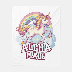 Alpha Mannelijke Eenhoorn Fleece Deken