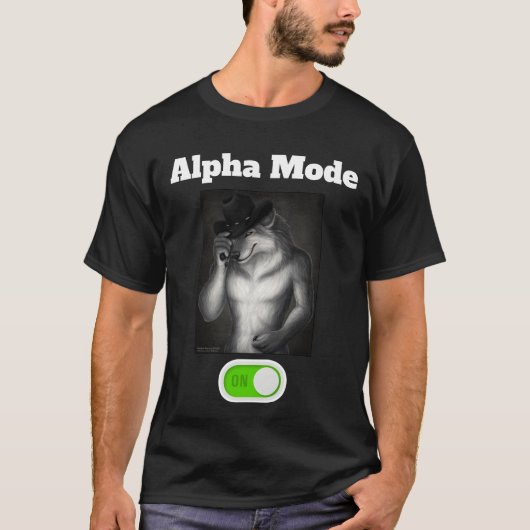 Alpha Modus Aan Wolf Shirt (Voorkant)