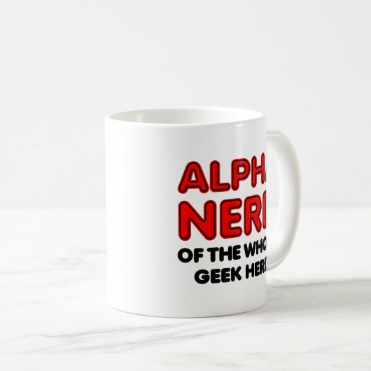 Alpha Nerd Funny Mug (Devant droit)
