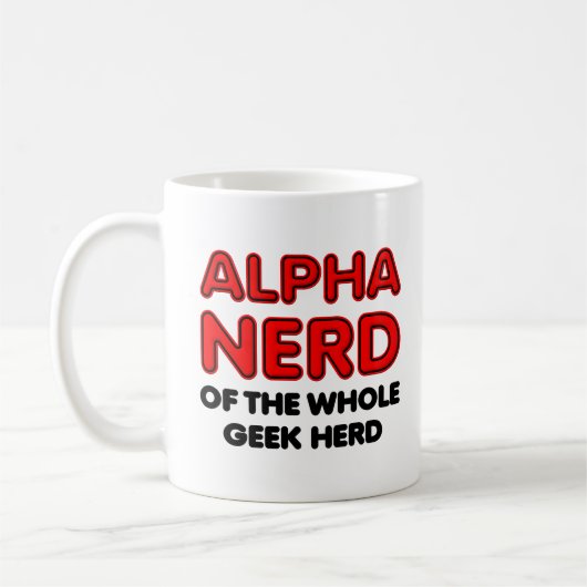 Alpha Nerd Funny Mug (Gauche)