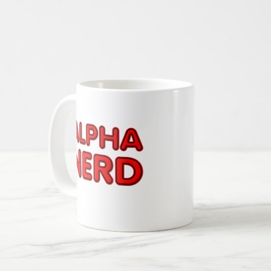 Alpha Nerd Funny Mug (Devant gauche)
