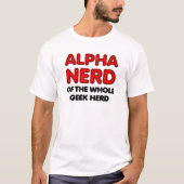 Alpha Nerd Funny Tshirt (Voorkant)