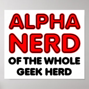 Alpha Nerd Grappige Poster