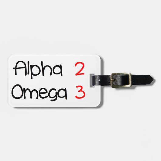 alpha omega bagagelabel (Voorkant horizontaal)
