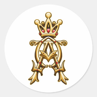 Alpha Omega King of Kings Design Ronde Sticker