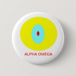 Alpha Omega Ronde Button 5,7 Cm