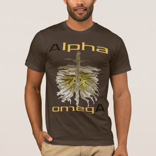 "Alpha omegA" van Michael Crozz T-shirt (Voorkant)