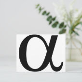 alpha-pictogram a briefkaart (Staand voorkant)