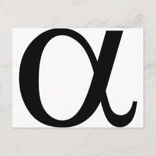 alpha-pictogram a briefkaart