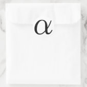 Alpha Ronde Sticker (Tas)