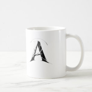 Alpha Shadow A – Donkere Letter A-beker Koffiemok
