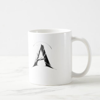 Alpha Shadow A – Donkere Letter A-beker Koffiemok