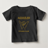 Alpha T-shirt de bébé de manganèse (Devant)