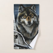 Alpha Timber Wolf Populierbomen Bad Handdoek (Handdoek)