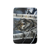 Alpha Timber Wolf Populierbomen Badmat (Voorkant Verticaal)