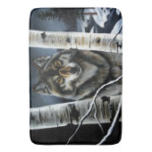 Alpha Timber Wolf Populierbomen Badmat (Voorkant Verticaal)