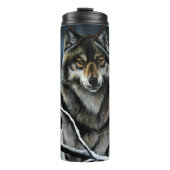 Alpha Timber Wolf Populierbomen Thermosbeker (Voorkant)