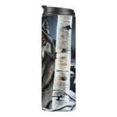 Alpha Timber Wolf Populierbomen Thermosbeker (Geroteerd rechts)