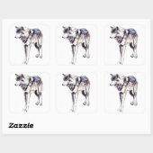 Alpha Vierkante Sticker (Vel)