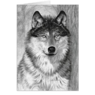 Alpha Wolf Blank Card