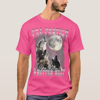 Alpha Wolf Ik bescherm je kitten grappig T-shirt
