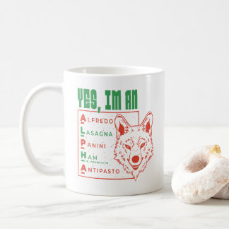 ALPHA WOLF ITALIAANSE LEVENSMIDDELEN IK BEN EEN AL KOFFIEMOK