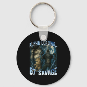 Alpha Wolf laadt 67 procent Savage Grappige Wolven Sleutelhanger
