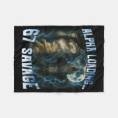 Alpha Wolf Loading 67 Percent Savage Funny Wolves Fleece Deken (Voorkant (Horizontaal))